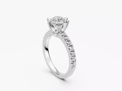 ZRK013 ENGAGEMENT RING 3D print model