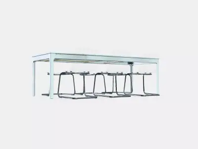 EKEDALEN - TOBIAS Table and 6 chairs Low-poly 3D model