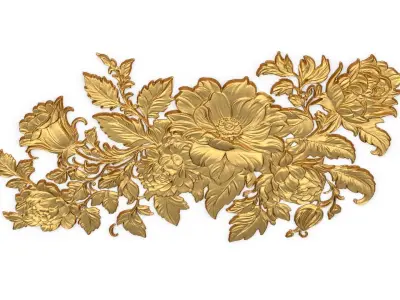 Classic carved decor ornament 413 3D model