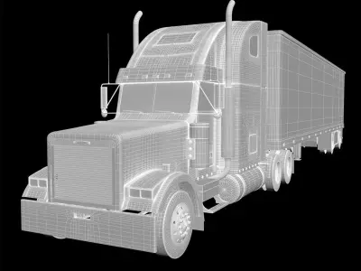freightliner classic truck 3D model