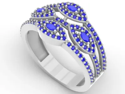 Jewelry Diamond Ring Model RG24 Free 3D print model