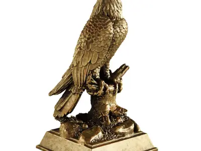 eagle statue 9 3D model
