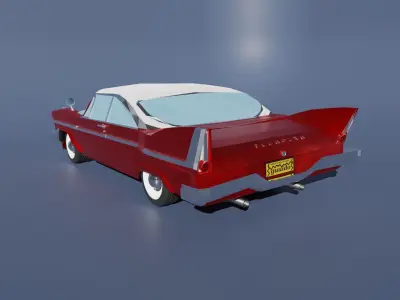 Plymouth Fury 1958 Christine Low-poly 3D model