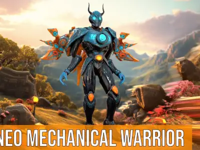 Neo Mechanical Warrior model pack Low-poly 3D model