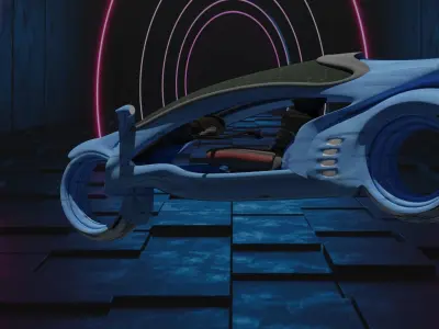 Motorcycle futuristic 3D model