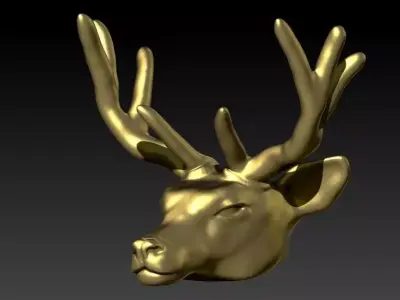 Deer Head Pendant 3D print model