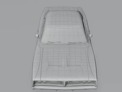 Low Poly Muscle Car with Custom Drift Livery Game Ready Asset Low-poly 3D model