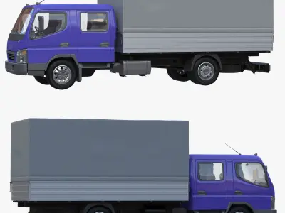 cargo van truck van isotherm baw chassis 3D Model Pack