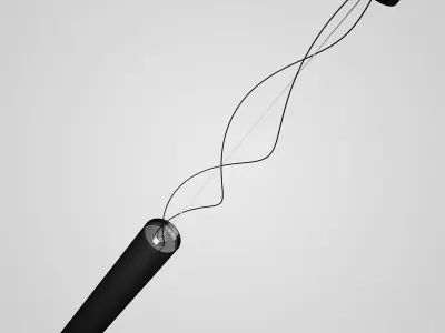 Black Hanging Lamp 09 3D model