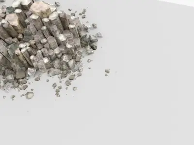 Game and render ready rock pack with 2 LOD phase Low-poly 3D model