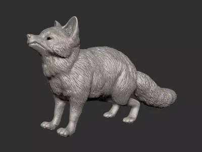 Japanese FOX - 02 Kitsune Statue 3D print model
