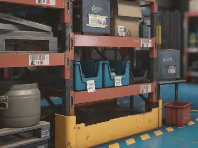 Storage House Set - Unreal Engine Asset Pack Low-poly 3D model