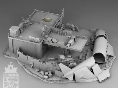 Gas station 3D print model