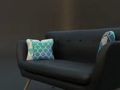 couch sofa with pillows Free 3D model purchase