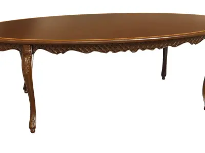 Classic table with carvings 2400 3D model