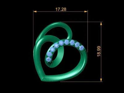 Heart Pendant 3D print model