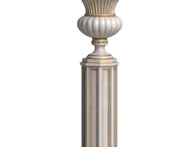 Classical Vase on a Pedestal for decorating the facade 3D model