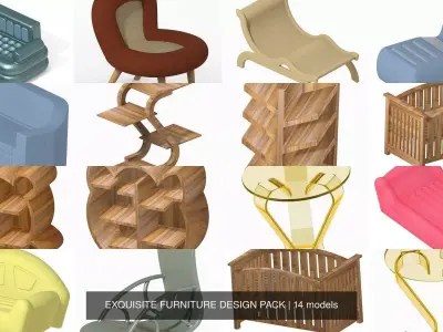 EXQUISITE FURNITURE DESIGN PACK 3D Model Collection