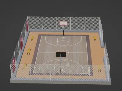 Basketball Stadium - Chicago Bulls Low-poly 3D model