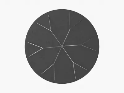 Table circle plastic and metall 3D model