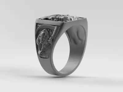 holy death ring - Anillo santa muerte 3D print model