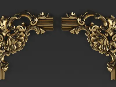 Carved corner1 3D model