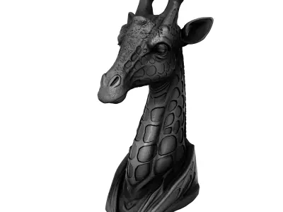 Giraffe Statue Book Holder 3D print model