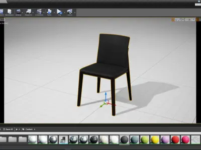 Molteni and C Breva Chair UE4 Low-poly 3D model