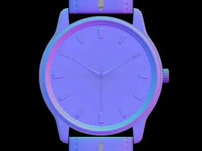 Rose Gold Luxury Watch Model 3D Blender 3D model
