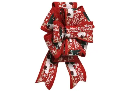 Christmas Bow Ribbon 40 Low-poly 3D model