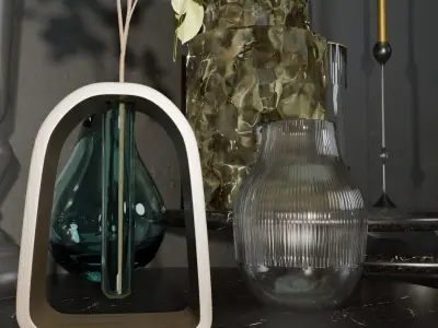 Archviz Decor Set 2 Basic Scene and Lighting 3D model