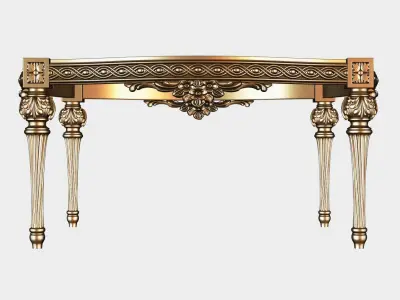 Carved tea table for cnc 18 3D model