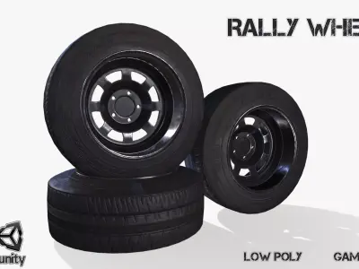 Rally wheel Eagle F1 Low-poly 3D model