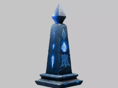 Fantasy Monolith Stylized Lowpoly Low-poly 3D model