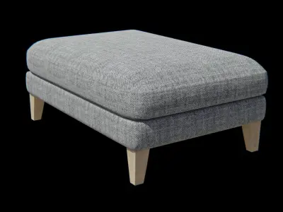 Ottoman-chair version v-02 Low-poly 3D model