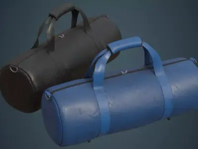 Gym Bag 1B Low-poly 3D model