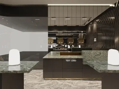 SMALL CLOTHES COSMETICS STORE 3D model