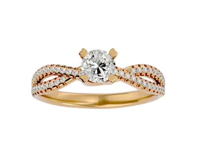 Solitaire ring model 3D print model 2