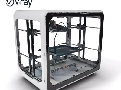 HighResolution D Printer Model Pack Low-poly 3D model