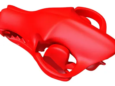 Printable Dog Skull 3D model