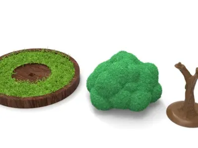 3D apple tree  3D print model