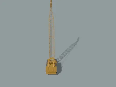 set of construction machines Low-poly 3D model