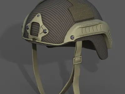 Helmet scifi military combat soldier armor  Low-poly 3D model