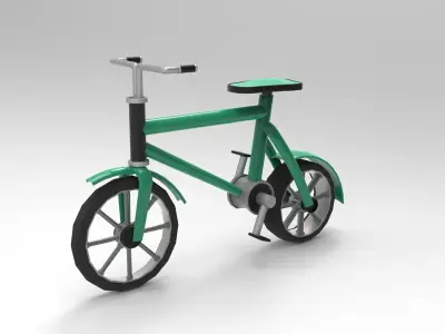 Bike 3D Model bicycle Low-poly 3D model