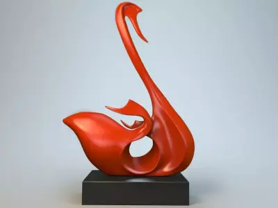 Sculpture Swan 3D model
