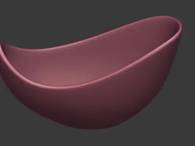 Designer Concrete Bowl 3D model