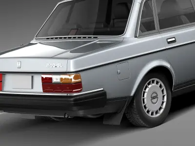 Volvo 240 sedan 1993 3D model