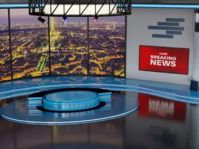 TV Studio News 3D model