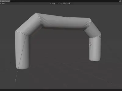 Inflateable Arch checkpoint for start finish or brand events 3D model