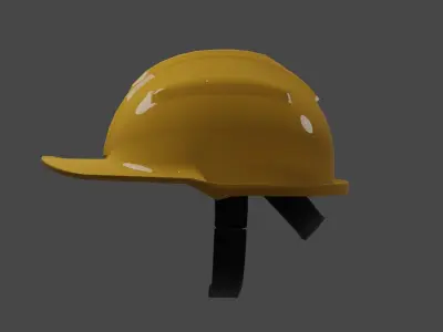 3D helmet model  Safety helmet design Safety equipment modeling Low-poly 3D model